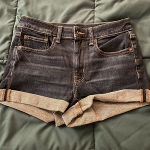 American Eagle AE high rise shortie denim shorts